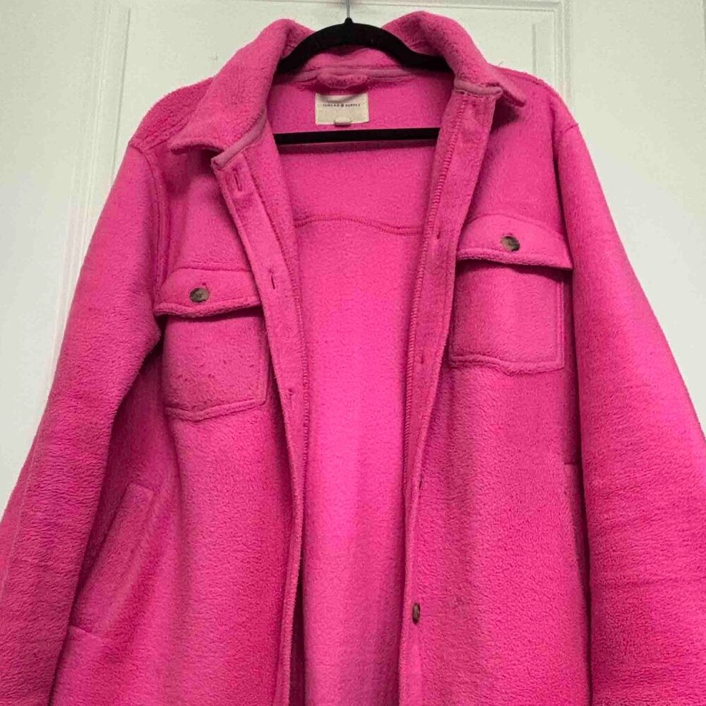 Thread & Supply Women's Fleece Button-Down Shacket